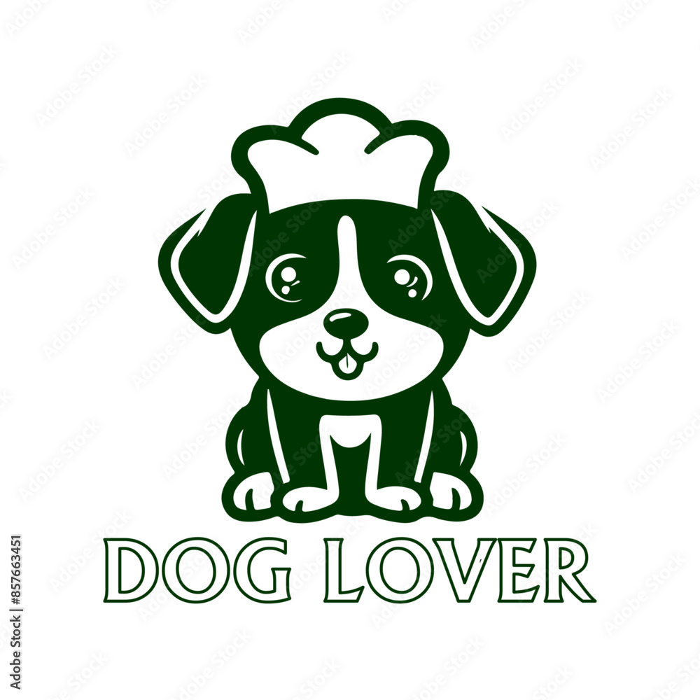 Fototapeta premium Dog logo and t-shirt design, plus any brand design, vector illustration file.