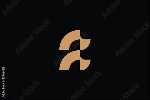 letter F iconic geometric logo, letter F axe or hatchet symbol, letter 2 logo, letter F 2 iconic logo, logomark