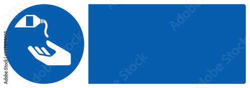 ISO mandatory safety signs_use barrier cream your custom message here landscape size 1/2 a4,a3,a2,a1