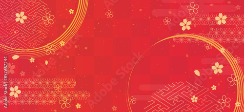  A beautiful background with Japanese patterns.