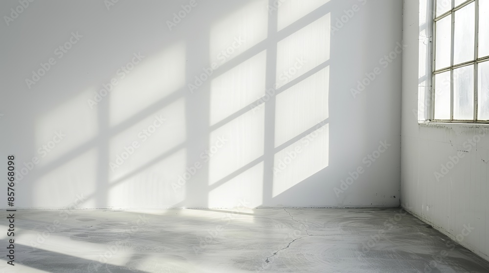 Minimalist White Wall Background with Abstract Window Shadow, High-Resolution Product Presentation Mockup Banner Template, Gray and White Color Palette, Soft Bright Lighting
Minimalist White Wall Background with Abstract Window Shadow, High-Resolution Product Presentation Mockup Banner Template, Gray and White Color Palette, Soft Bright Lighting