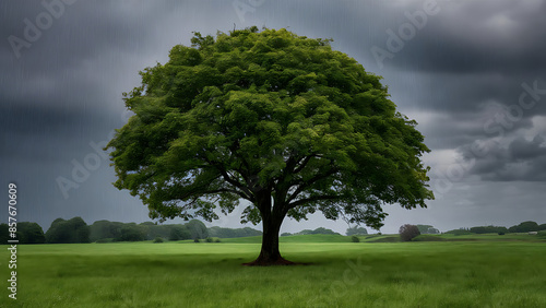 Rain tree isolated on white background.