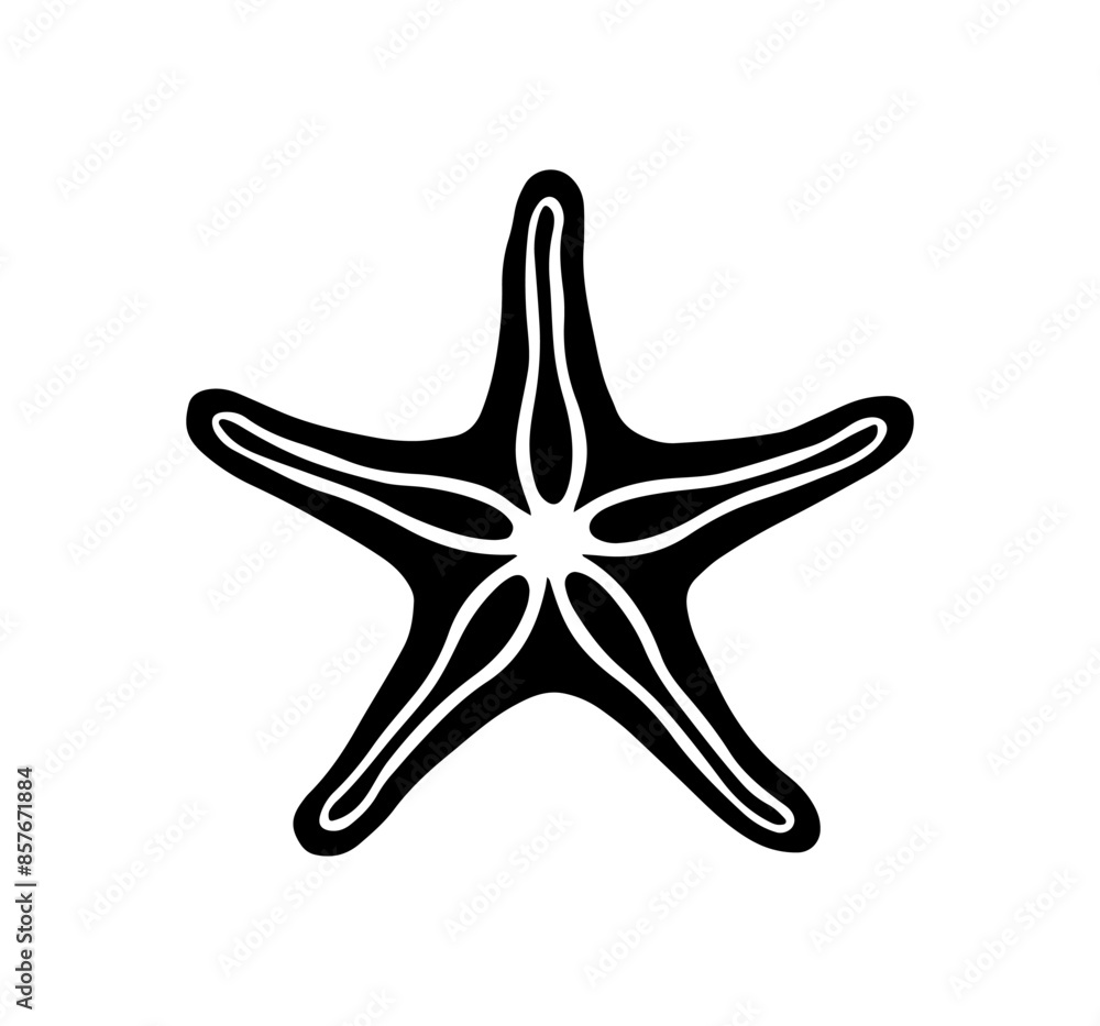starfish engraving black and white outline, Starfish silhouette vector illustration starfish engraving black and white outline, Starfish silhouette vector illustration
