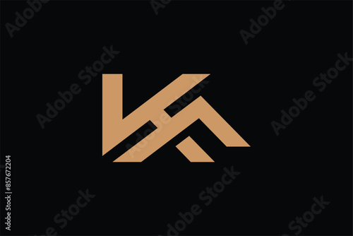 letter KA home icon modern real estate logo, letter KA swoosh logo, letter KA construction logo, letter KA modern corporate logo, logomark photo