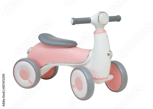 plastic motorcycle toy on transparent background png file