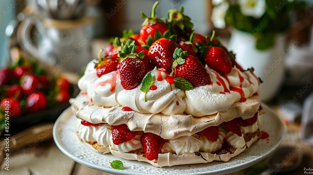 cake with strawberries, Birthday cake cake with strawberries, Birthday cake