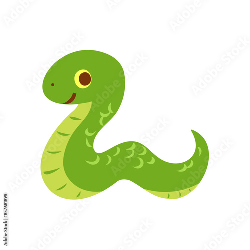 蛇。フラットなベクターイラスト。
Snake. Flat vector illustration.