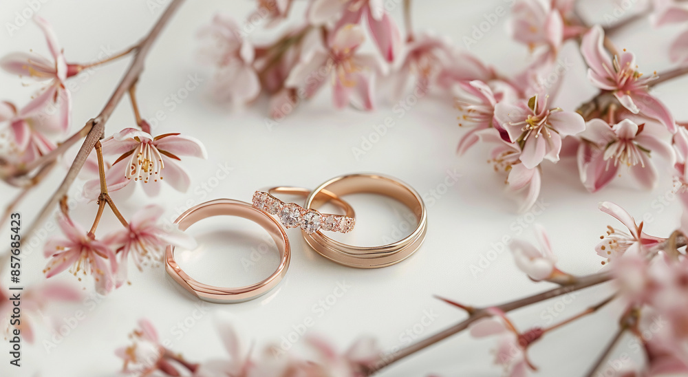 elegant wedding ring invitation background with flower elegant wedding ring invitation background with flower