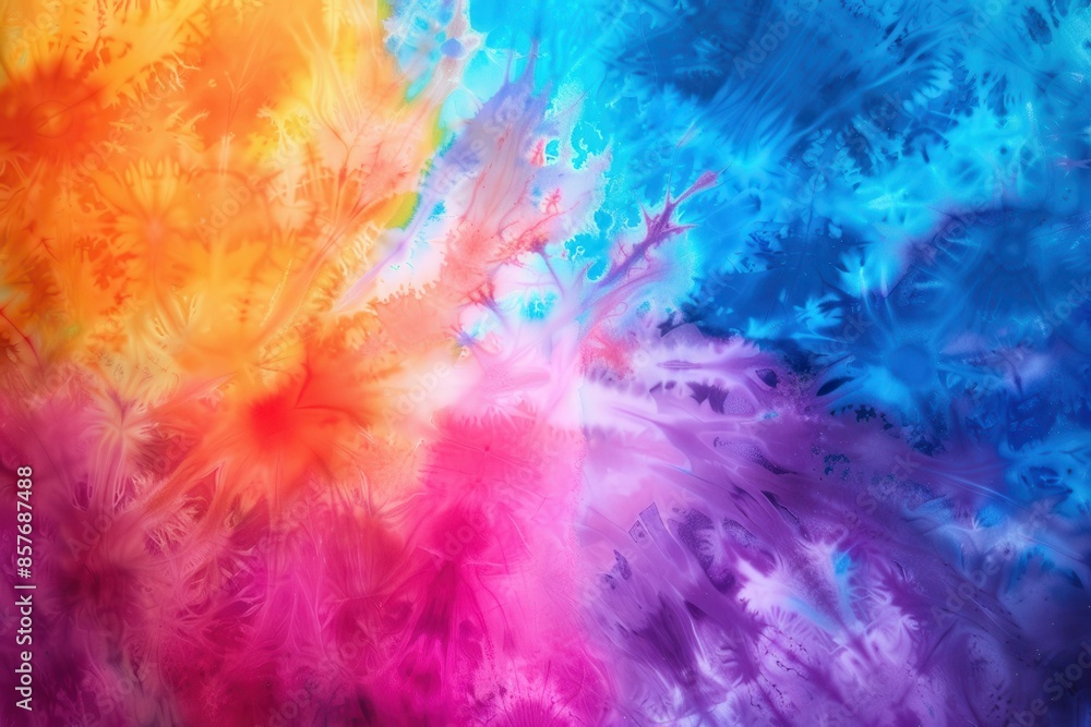 A vibrant and detailed tie-dye background with a mix of blue, orange, purple, and pink hues. A vibrant and detailed tie-dye background with a mix of blue, orange, purple, and pink hues.