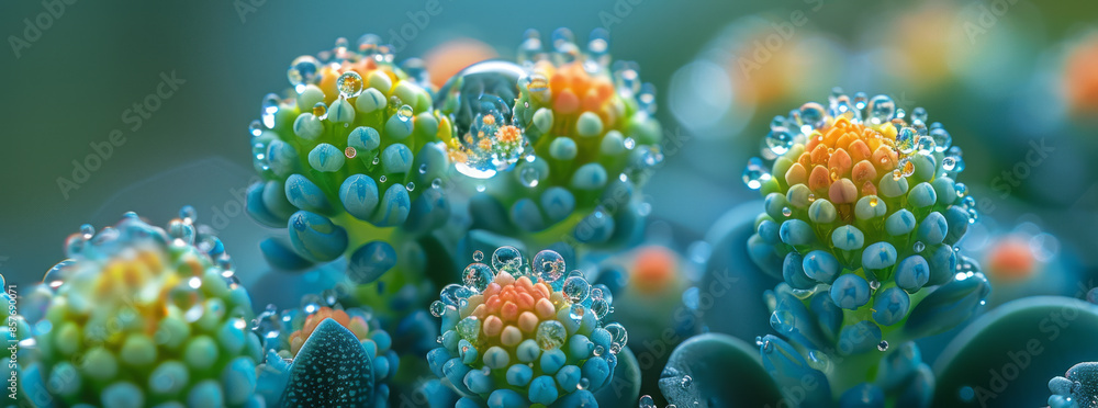 close-up of a fractale in a plant.generative ai close-up of a fractale in a plant.generative ai