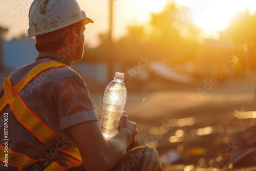 Heat wave, construction workers in hot weather,hot weather shines a light on health, hot weather,heat illness, heat stroke, Generative AI