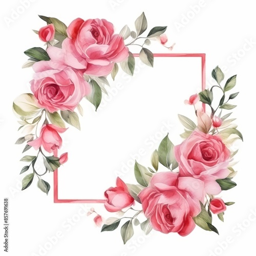 Seamless watercolor botanical pattern featuring flower blossoms on a white background, perfect for elegant and romantic wedding invitation designs.