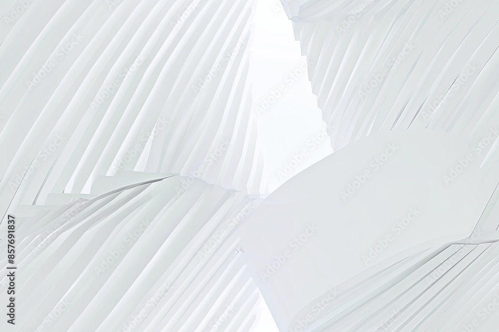 Naklejka premium White Minimalist Abstract Background created with Generative AI
