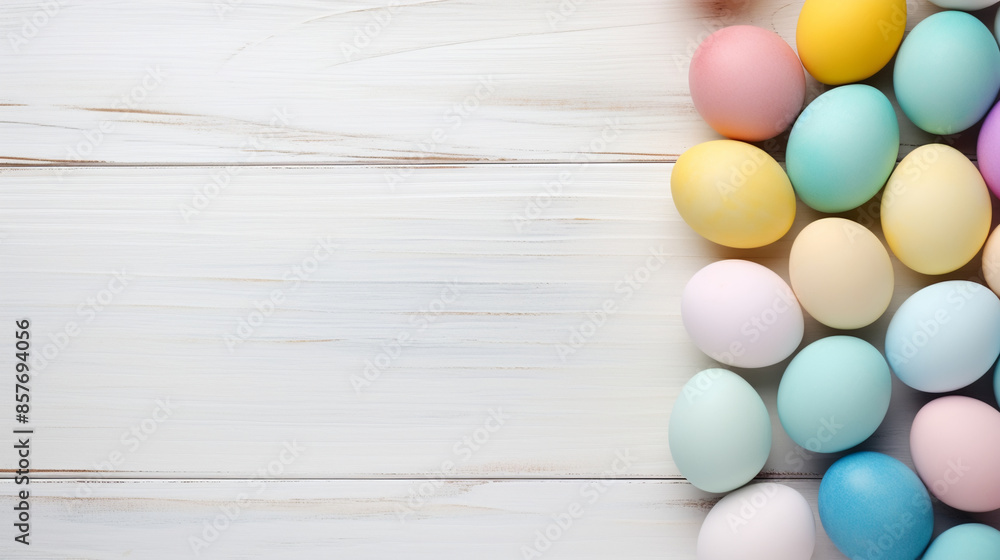 Obraz premium Happy Easter holiday background, easter egg, bunny, tulip, Easter border frame banner decoration