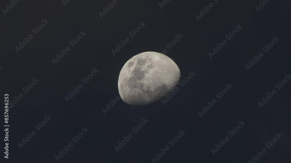 Half moon looks large shot with a telephoto zoom camera Half moon looks large shot with a telephoto zoom camera