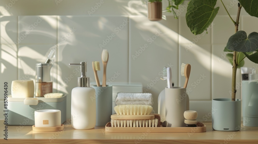 Cleaning concept with eco friendly cleaning tools Cleaning concept with eco friendly cleaning tools