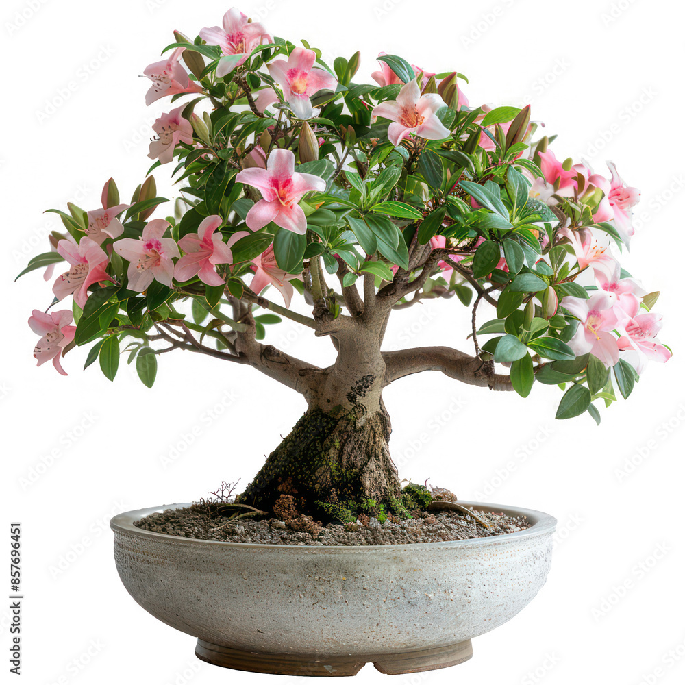 Impala lily as bonsai plants in a pot, isolated on background. Houseplant, that grow outdoor for decorative purpose. Minimal creative garden decorative concept green and fresh Impala lily as bonsai plants in a pot, isolated on background. Houseplant, that grow outdoor for decorative purpose. Minimal creative garden decorative concept green and fresh
