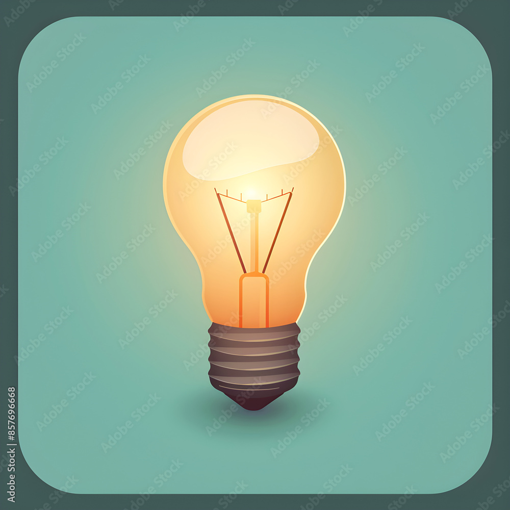 Flat design illustrations a light bulb icon Flat design illustrations a light bulb icon
