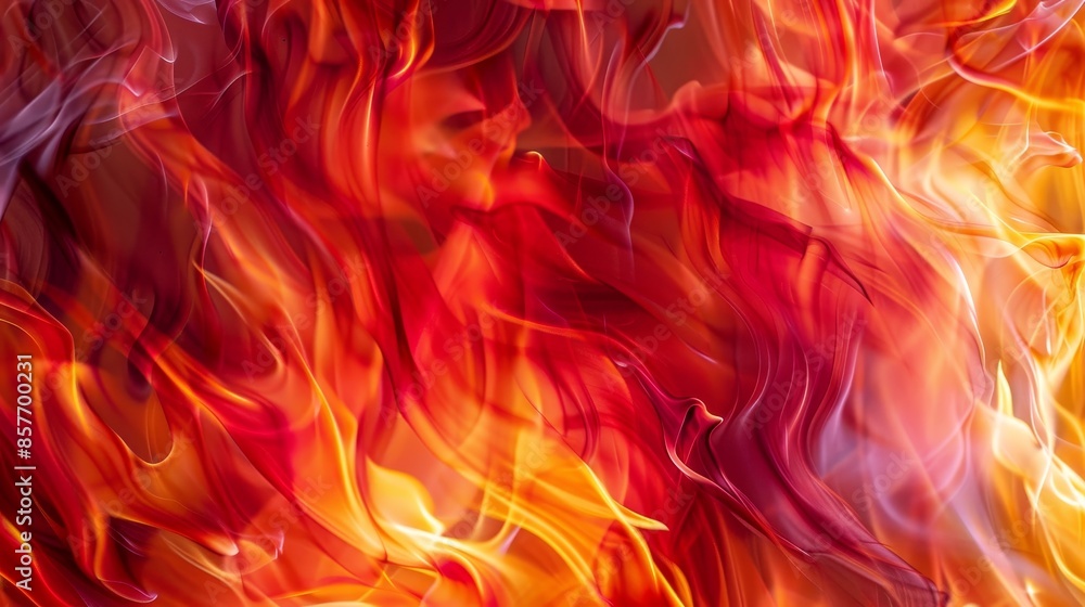 Fiery dance of reds, oranges, and yellows in an abstract fireplace Fiery dance of reds, oranges, and yellows in an abstract fireplace