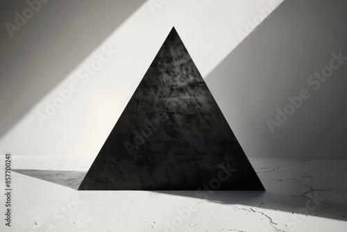 Mysterious silhouette of an acute triangle revealing hidden depths
