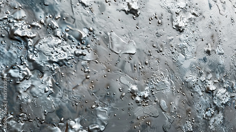 Fototapeta premium A highly realistic 3D wall texture resembling a raindrop-covered surface.