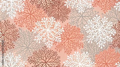 A light pale vector backdrop, where abstract white and grey patterns interplay with radiant coral pink hues, offering a harmonious and aesthetically pleasing digital canvas.
