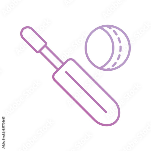 cricket icon with white background vector stock illustration