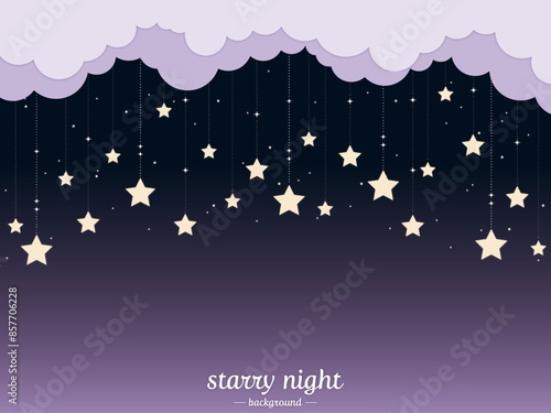 星空と星のオーナメント背景2