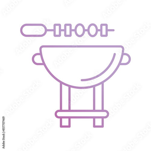 barbeque icon with white background vector stock illustration