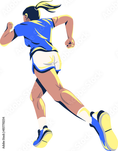 Woman Running Illustration
