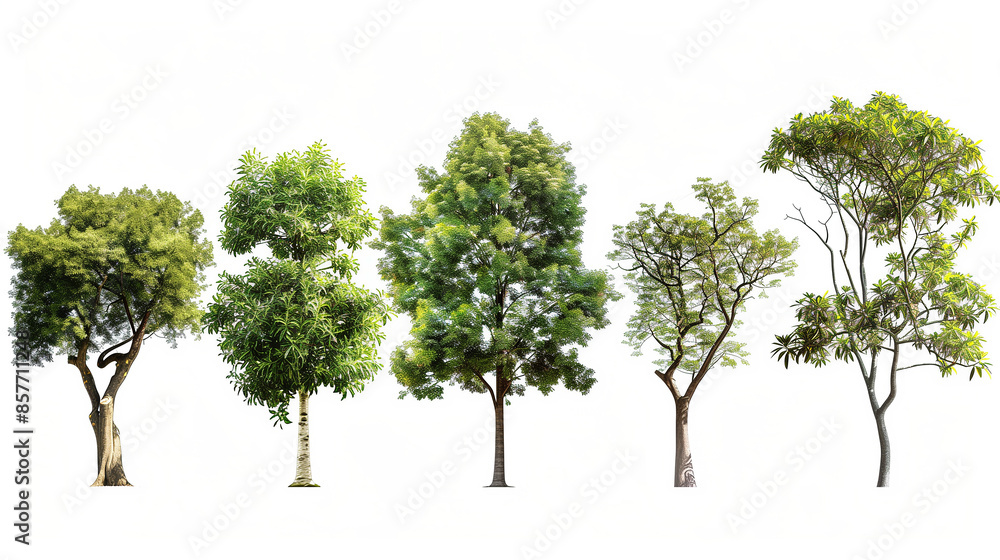 tree isolated on white Generative AI tree isolated on white Generative AI