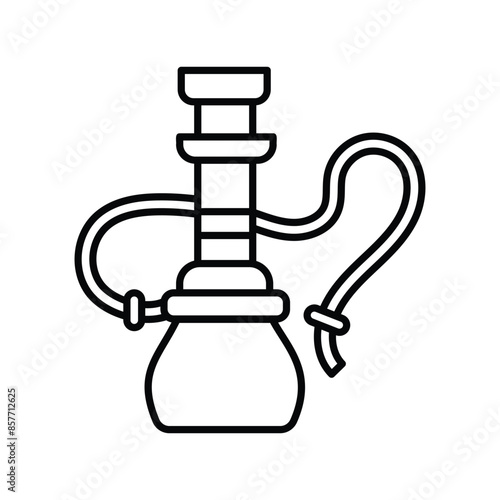 hookah icon with white background vector stock illustration