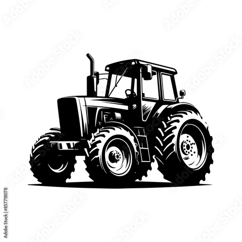 tractors silhouette  vector style