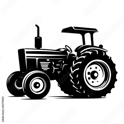 tractors silhouette  vector style