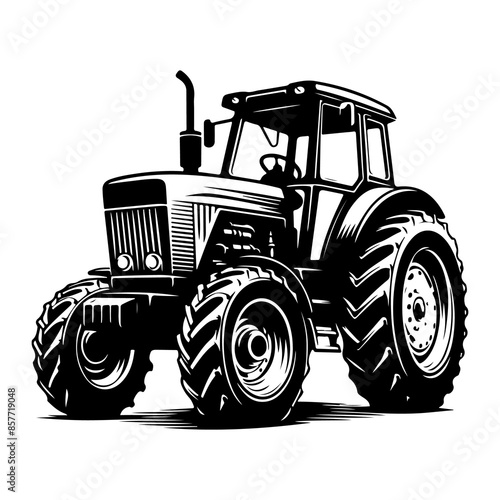 tractors silhouette  vector style