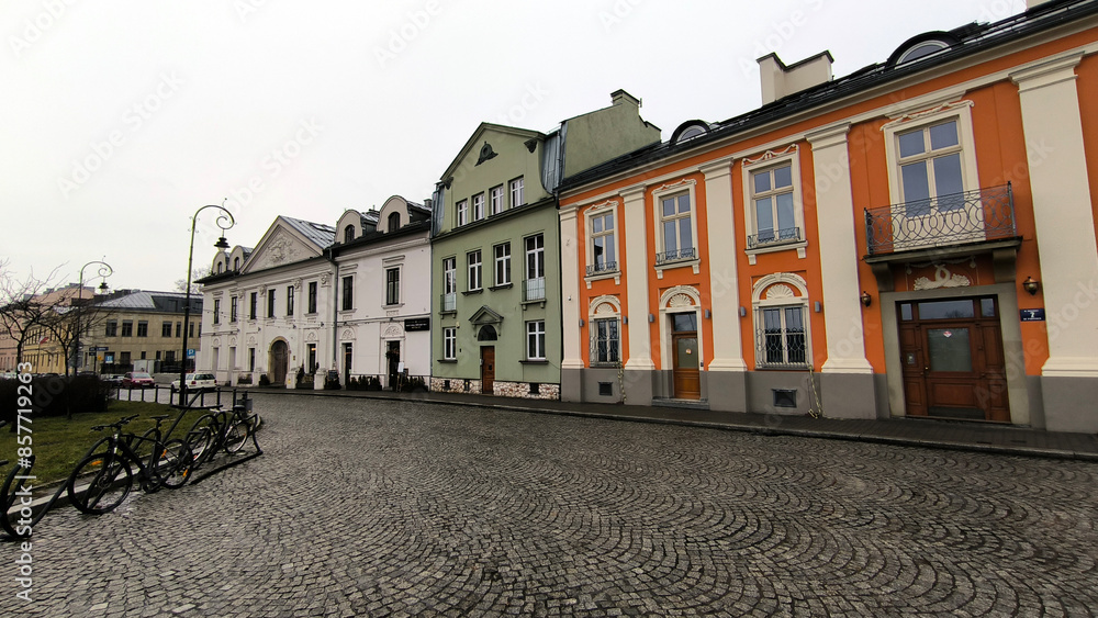 Obraz premium Krakow city in Poland in bright winter day
