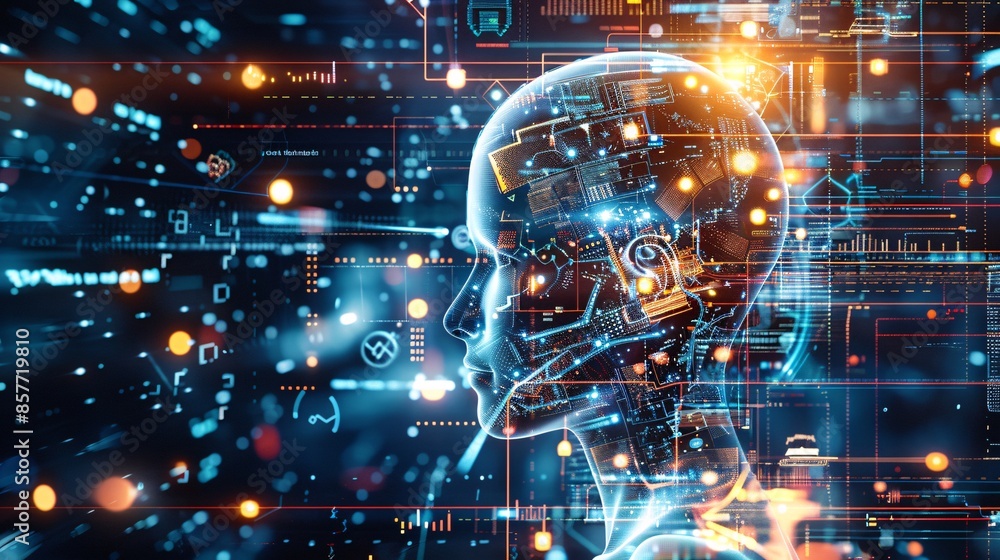 Infographic depicting artificial intelligence innovations, detailed model with comprehensive visualization of data and algorithms, highly detailed photograph, ultra-sharp and clear Infographic depicting artificial intelligence innovations, detailed model with comprehensive visualization of data and algorithms, highly detailed photograph, ultra-sharp and clear