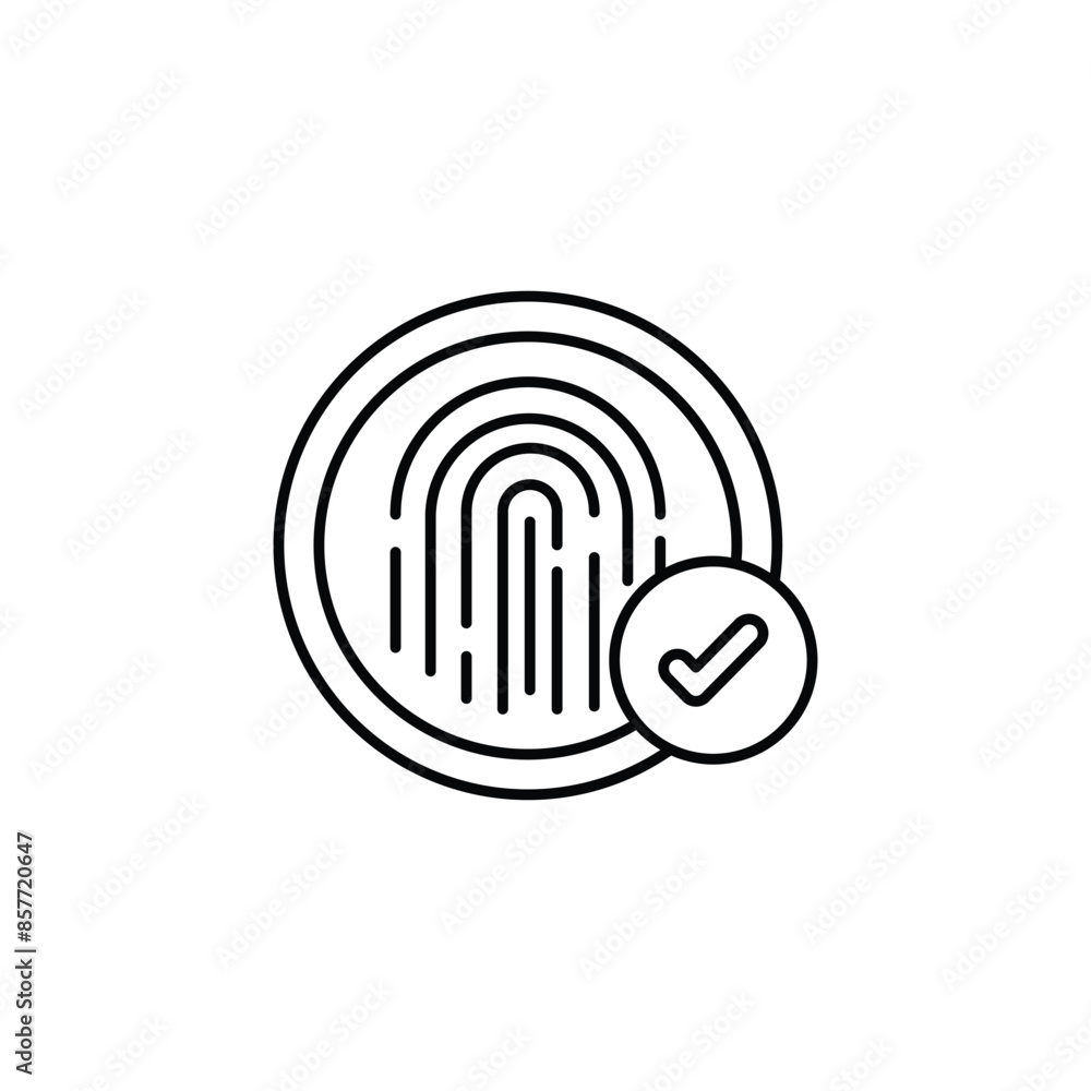 Fingerprint icon design with white background stock illustration Fingerprint icon design with white background stock illustration