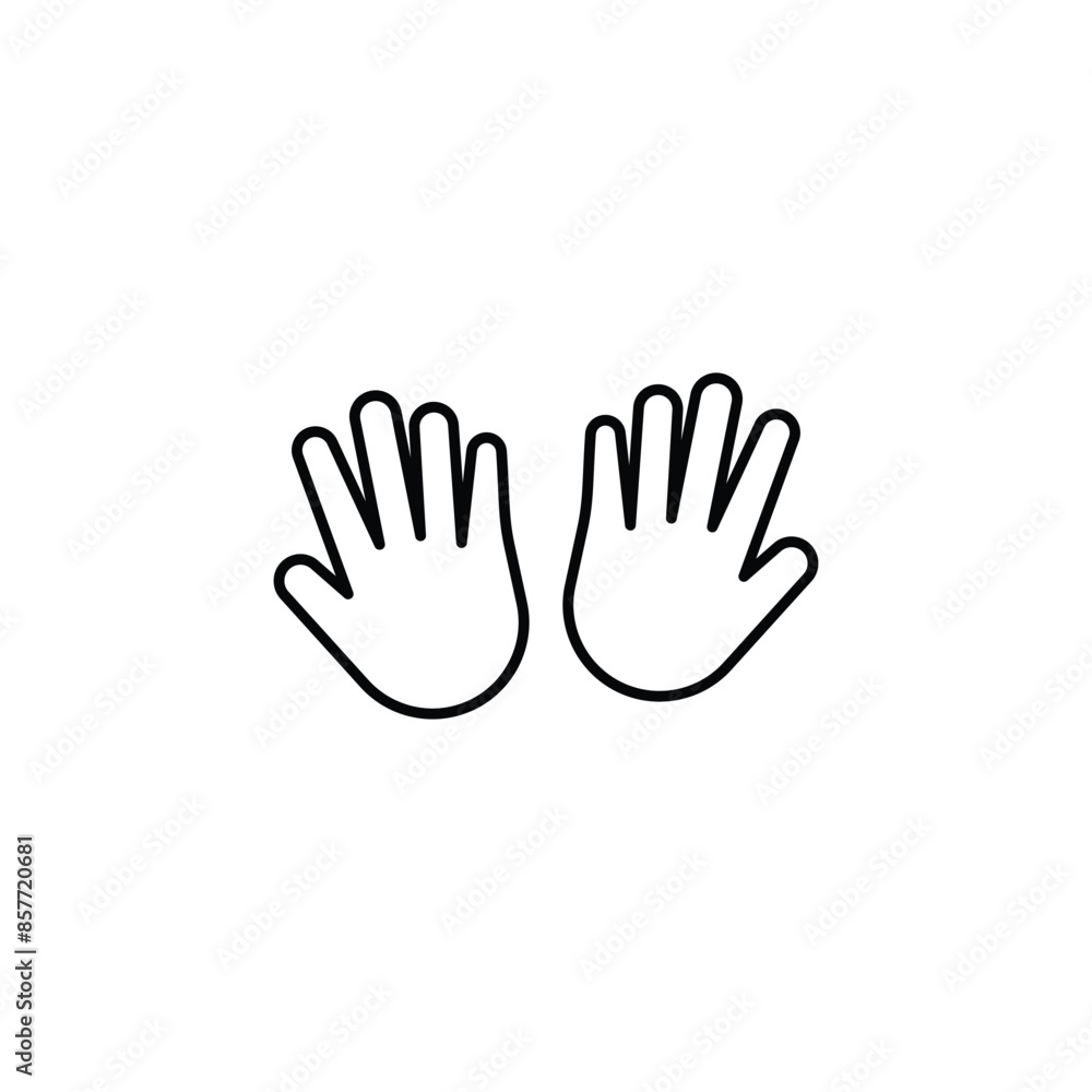 palm print icon design with white background stock illustration palm print icon design with white background stock illustration