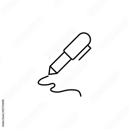 signature recognition icon design with white background stock illustration
