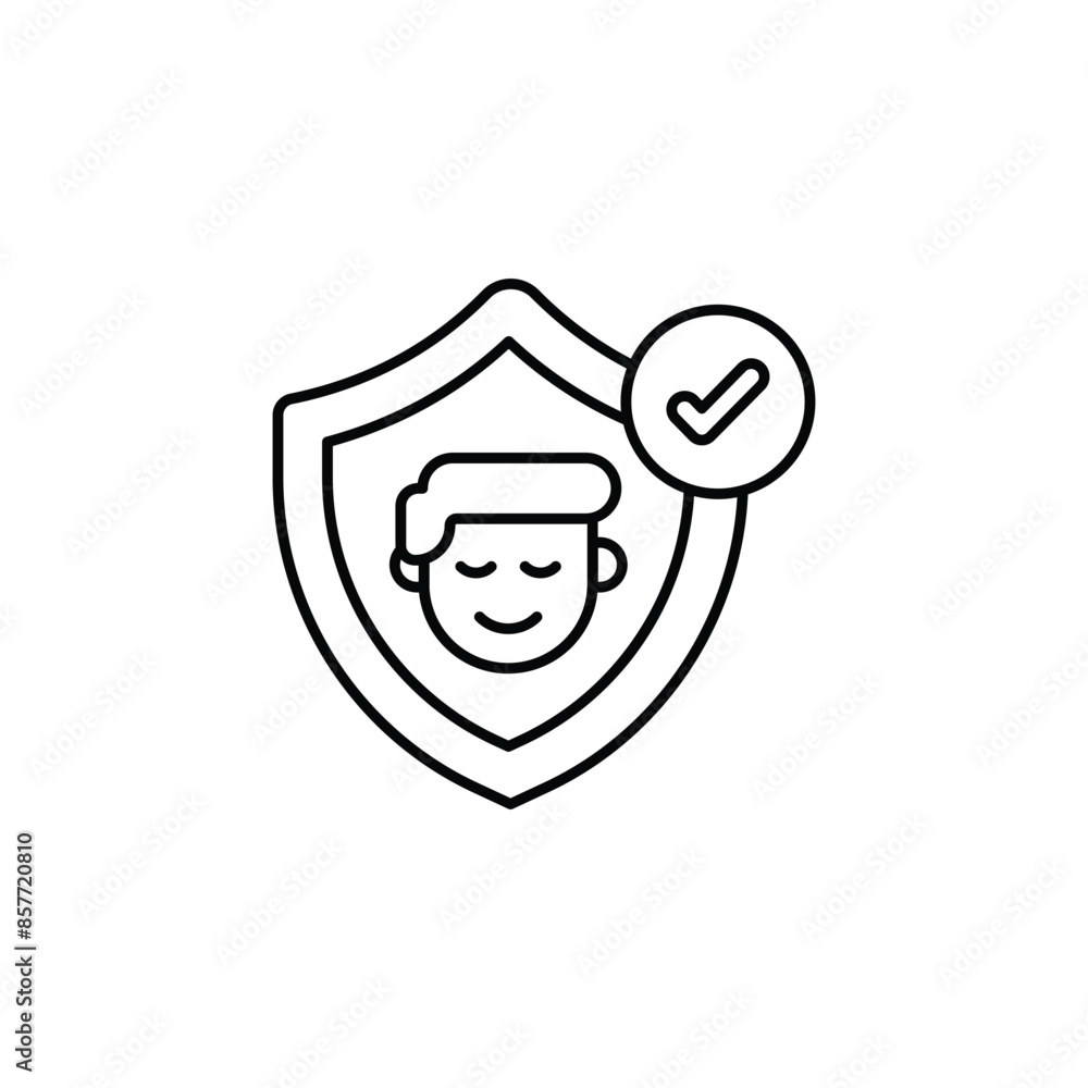 authentication icon design with white background stock illustration authentication icon design with white background stock illustration
