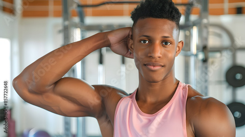 Motivatetd african american young man ready for workout © john