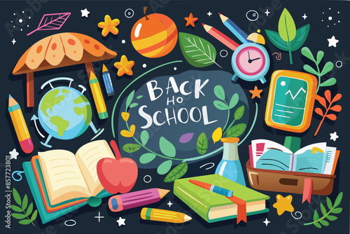 Chalkboard Displaying 'Back to School' Message Welcomes Students with Nostalgic Charm