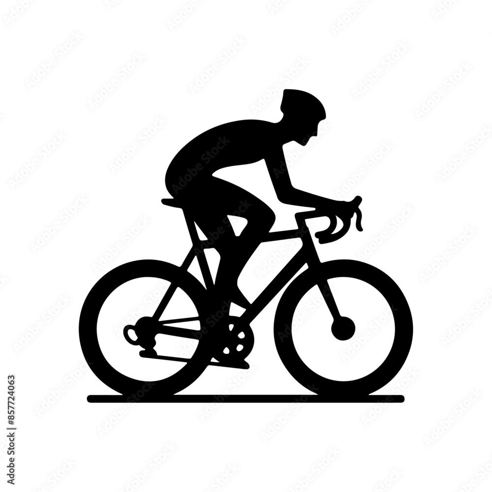 Obraz premium cycling silhouette