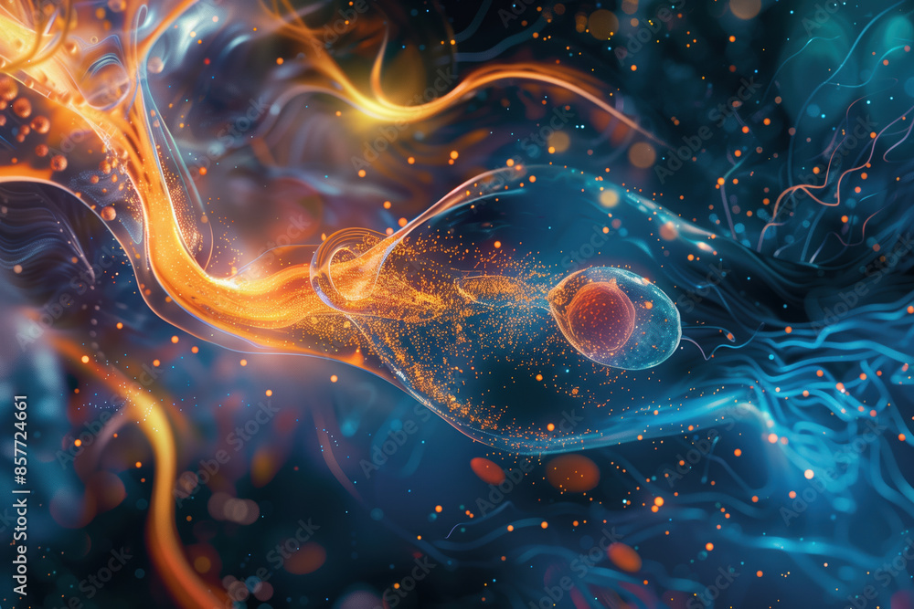 Life in the Making: Sperm Fertilizes Egg with Swirling Currents and Fireworks Life in the Making: Sperm Fertilizes Egg with Swirling Currents and Fireworks