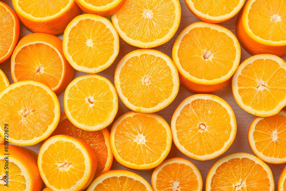 Fresh orange fruit slices background. Top view. Sliced orage banner. Sliced oranges background. Overal plan food photography. Fresh orange fruit slices background. Top view. Sliced orage banner. Sliced oranges background. Overal plan food photography.