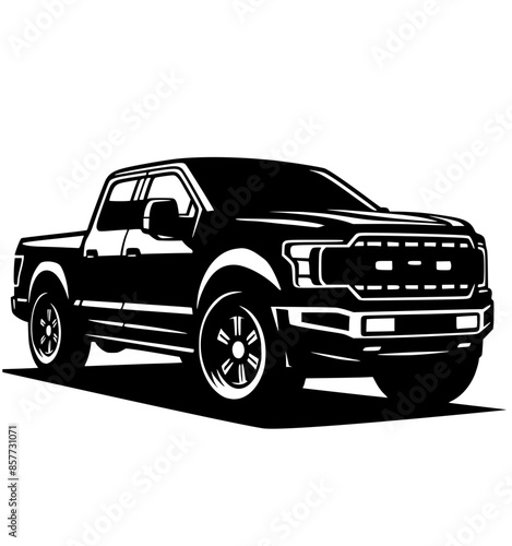Pick up truck illustration, off road pick up truck  vector illustration