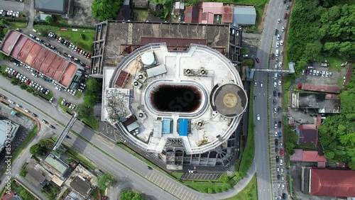 Kuching, Malaysia - June 21 2024: Aerial View of Landmark Buildings in Kuching City photo