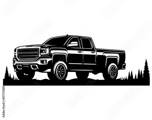 Silhouette pick up truck , double cabin pick up truck , suv  car