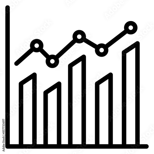 Bar Chart icon vector image. Can be used for Business Performance.